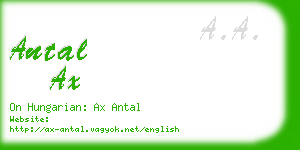 antal ax business card